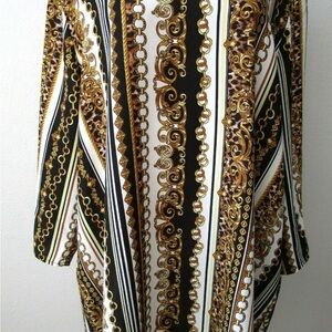 Elegant Black and Gold Patterned Dress